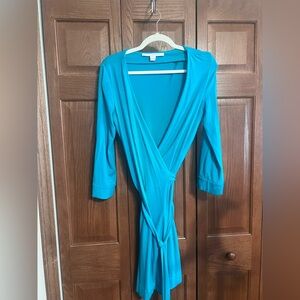 Diane von Furstenberg Teal wrap dress